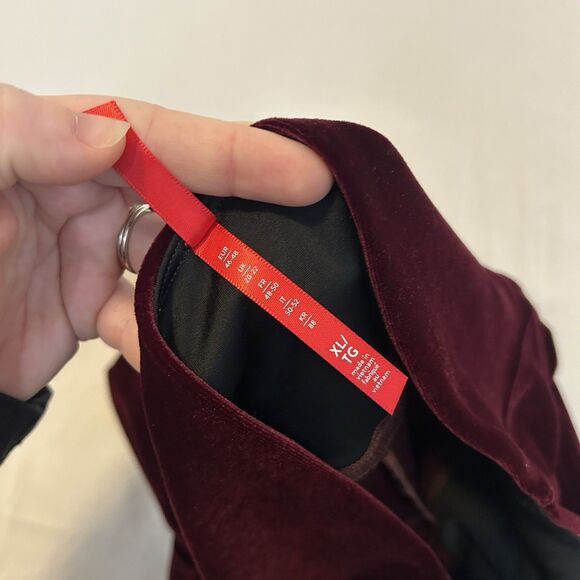 Spanx Velvet Leggings High Waisted Red Burgundy - Size XL - Picture 10 of 11